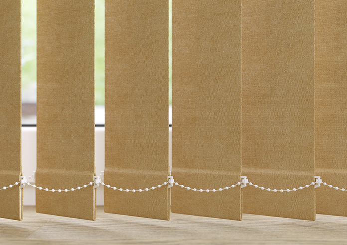 Flori Faux Suede (Blackout), Sunstone - Vertical Blind Slats - Image 3